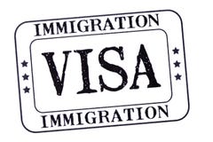 Sceau d'immigration de passeport d'isolement sur le fond blanc, plan rapproché Photo stock Sceau d'immigration de passeport d'isolement sur le fond blanc, plan rapproché Photo stock
