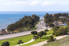 Scenery Road by the ocean royalty free stock image Scenery Road by the ocean royalty free stock image