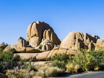 Scenic Golden Rocks In Joshua Tree National Park Royalty Free Stock Image Scenic Golden Rocks In Joshua Tree National Park Royalty Free Stock Image