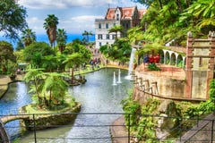 Scenic of Monte Palace Tropical Garden. Funchal, Madeira Island, Portugal Stock Photo Scenic of Monte Palace Tropical Garden. Funchal, Madeira Island, Portugal Stock Photo