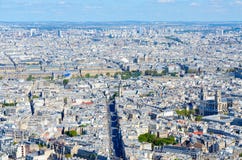 Scenic view from above from Montparnasse Tower on Paris, France royalty free stock images Scenic view from above from Montparnasse Tower on Paris, France royalty free stock images