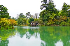 Scenic View Japanese Garden Kenrokuen in Kanazawa, Japan royalty free stock photos Scenic View Japanese Garden Kenrokuen in Kanazawa, Japan royalty free stock photos