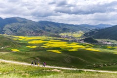 Sceniskt Kina Qinghai Qilian ståndsmässigt Zhuoer berg royaltyfri bild Sceniskt Kina Qinghai Qilian ståndsmässigt Zhuoer berg royaltyfri bild