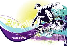 Schaatser grunge royalty-vrije illustratie Schaatser grunge royalty-vrije illustratie