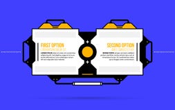 Schablone mit zwei Wahlen in der geometrischen industrieller/techno Art stock abbildung Schablone mit zwei Wahlen in der geometrischen industrieller/techno Art stock abbildung