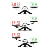 Schalen, Weegschaal Het waar of valse concept het kiezen Vlakke stijl vectordieillustratie op witte achtergrond wordt geïsoleerd vector illustratie Schalen, Weegschaal Het waar of valse concept het kiezen Vlakke stijl vectordieillustratie op witte achtergrond wordt geïsoleerd vector illustratie