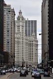 Schauen Nord von Michigan-Allee und Randolph Street lizenzfreies stockbild Schauen Nord von Michigan-Allee und Randolph Street lizenzfreies stockbild