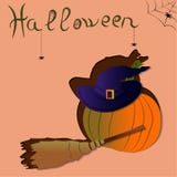 Scheda di Helloween royalty illustrazione gratis Scheda di Helloween royalty illustrazione gratis