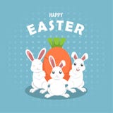 Scheda di pasqua con i conigli fotografia stock Scheda di pasqua con i conigli fotografia stock