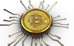 schema del chip del bitcoin 3d illustrazione di stock schema del chip del bitcoin 3d illustrazione di stock