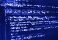Schermo astratto di programmazione di codice di sviluppatori di software immagini stock Schermo astratto di programmazione di codice di sviluppatori di software immagini stock