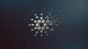 Schiacciare i simboli di cryptocurrency del ADA di cardano illustrazione vettoriale Schiacciare i simboli di cryptocurrency del ADA di cardano illustrazione vettoriale
