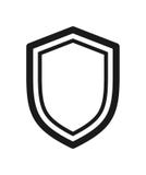 Schildsicherheitsikone stock abbildung Schildsicherheitsikone stock abbildung