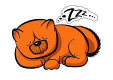 Schlafenhundechow-chow vektor abbildung Schlafenhundechow-chow vektor abbildung