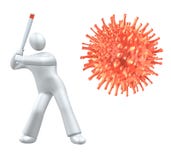 Schlagen Sie das Virus lizenzfreie abbildung Schlagen Sie das Virus lizenzfreie abbildung