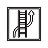 Schlangen- und Leiterikonenvektorzeichen und -symbol lokalisiert auf Weiß vektor abbildung Schlangen- und Leiterikonenvektorzeichen und -symbol lokalisiert auf Weiß vektor abbildung