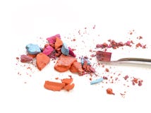 Schließen Sie herauf Mischfarben bilden mit Bürste lizenzfreies stockfoto Schließen Sie herauf Mischfarben bilden mit Bürste lizenzfreies stockfoto