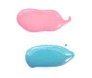Schließen Sie oben vom Nagellacktropfen auf weißem Hintergrund stockbilder Schließen Sie oben vom Nagellacktropfen auf weißem Hintergrund stockbilder