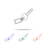 Schlüssel mit einer Schlüsselringlinie Ikone Elemente der Reise in den multi farbigen Ikonen Erstklassige Qualitätsgrafikdesignik stock abbildung Schlüssel mit einer Schlüsselringlinie Ikone Elemente der Reise in den multi farbigen Ikonen Erstklassige Qualitätsgrafikdesignik stock abbildung