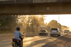 Schmutzige Straße in Laos lizenzfreies stockfoto Schmutzige Straße in Laos lizenzfreies stockfoto