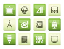 School and education icons over green background. Vector icon set stock illustration School and education icons over green background. Vector icon set stock illustration
