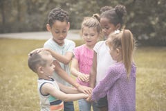 School friends will be together forever. Royalty Free Stock Images School friends will be together forever. Royalty Free Stock Images