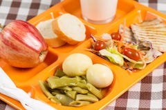 School Lunch Tray Stock Image