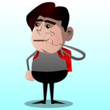 Schoolboy zipping his mouth. Vector cartoon character illustration. vector illustration Schoolboy zipping his mouth. Vector cartoon character illustration. vector illustration