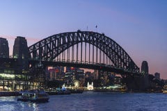 Schronienie most przy nocą, Sydney, Australia zdjęcia stock Schronienie most przy nocą, Sydney, Australia zdjęcia stock