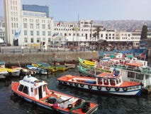 Schronienie Valparaiso w Chile obraz stock Schronienie Valparaiso w Chile obraz stock