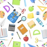 Schultascherucksack voll Sackvektor-Illustration des Versorgungskinderdes nahtlosen Musters der stationären Reißverschlusses päda vektor abbildung Schultascherucksack voll Sackvektor-Illustration des Versorgungskinderdes nahtlosen Musters der stationären Reißverschlusses päda vektor abbildung