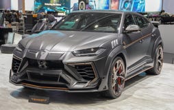 Schweiz; Genève; Mars 9, 2019; Mansory Lamborghini Urus Ventaus; Den 89th internationella motorshowen i Genève från 7th till 17th arkivbilder Schweiz; Genève; Mars 9, 2019; Mansory Lamborghini Urus Ventaus; Den 89th internationella motorshowen i Genève från 7th till 17th arkivbilder