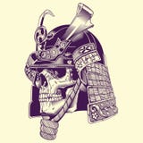 Schädel-Samurai-Krieger lllustration stock abbildung Schädel-Samurai-Krieger lllustration stock abbildung