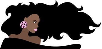 Schöne afrikanische Frau lizenzfreie abbildung Schöne afrikanische Frau lizenzfreie abbildung