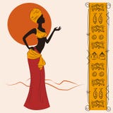 Schöne Afroamerikanerfrau stock abbildung Schöne Afroamerikanerfrau stock abbildung