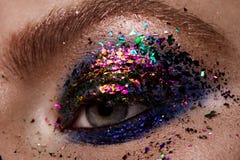 Schöne Augen-Retro Art-Make-up Falsche Peitschen stockbilder Schöne Augen-Retro Art-Make-up Falsche Peitschen stockbilder