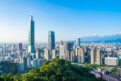 Schöne Landschaft und Stadtbild von Taipeh 101 Errichten und Architektur in der Stadt stockfotografie Schöne Landschaft und Stadtbild von Taipeh 101 Errichten und Architektur in der Stadt stockfotografie