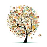 Schöner Herbstbaum für Ihre Auslegung stock abbildung Schöner Herbstbaum für Ihre Auslegung stock abbildung