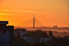 Schöner Morgen in Belgrad lizenzfreies stockfoto Schöner Morgen in Belgrad lizenzfreies stockfoto