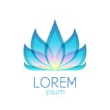 Schönes buntes Lotosblumen-Logozeichen