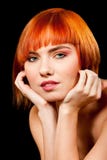 Schönes Redheadgesicht lizenzfreie stockfotografie Schönes Redheadgesicht lizenzfreie stockfotografie
