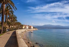 Schönes Stadtbild, Ajaccio ist die Hauptstadt von Korsika Stadt an lizenzfreie stockfotografie Schönes Stadtbild, Ajaccio ist die Hauptstadt von Korsika Stadt an lizenzfreie stockfotografie
