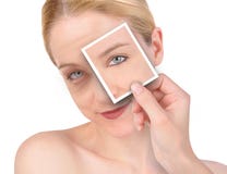 Schönheits-Augen-Knicken-Umarbeitung stockbild Schönheits-Augen-Knicken-Umarbeitung stockbild