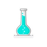 Scientific Flask with chemical liquid - Laboratory glassware icon 1. Flat design concept. Vector illustration. vector illustration Scientific Flask with chemical liquid - Laboratory glassware icon 1. Flat design concept. Vector illustration. vector illustration