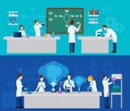 Scientifique Banner Set illustration stock Scientifique Banner Set illustration stock
