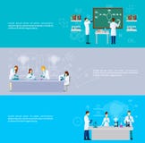 Scientifique Banner Set illustration stock Scientifique Banner Set illustration stock