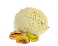 Scoop de crème glacée de pistache d'isolement sur le fond blanc images libres de droits Scoop de crème glacée de pistache d'isolement sur le fond blanc images libres de droits