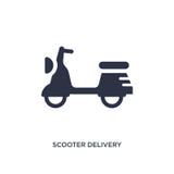 scooter delivery icon on white background. Simple element illustration from delivery and logistics concept stock illustration scooter delivery icon on white background. Simple element illustration from delivery and logistics concept stock illustration