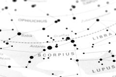 Scorpio on star map. Image of the constellation Scorpio on a star map royalty free stock photos Scorpio on star map. Image of the constellation Scorpio on a star map royalty free stock photos