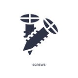 screws icon on white background. Simple element illustration from construction tools concept stock illustration screws icon on white background. Simple element illustration from construction tools concept stock illustration
